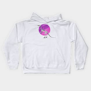 Dinosaur Skeleton in Space Kids Hoodie